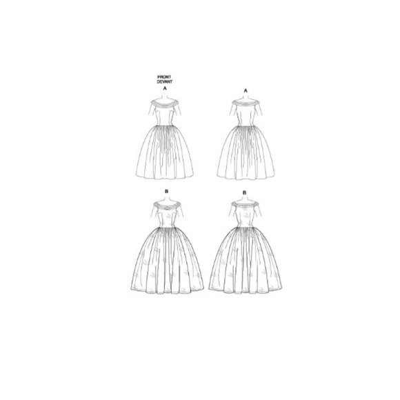 Vogue V1094 Original 1955 Design Sewing Pattern Special Occasion Dresses Sz 6-12 - Picture 3 of 6